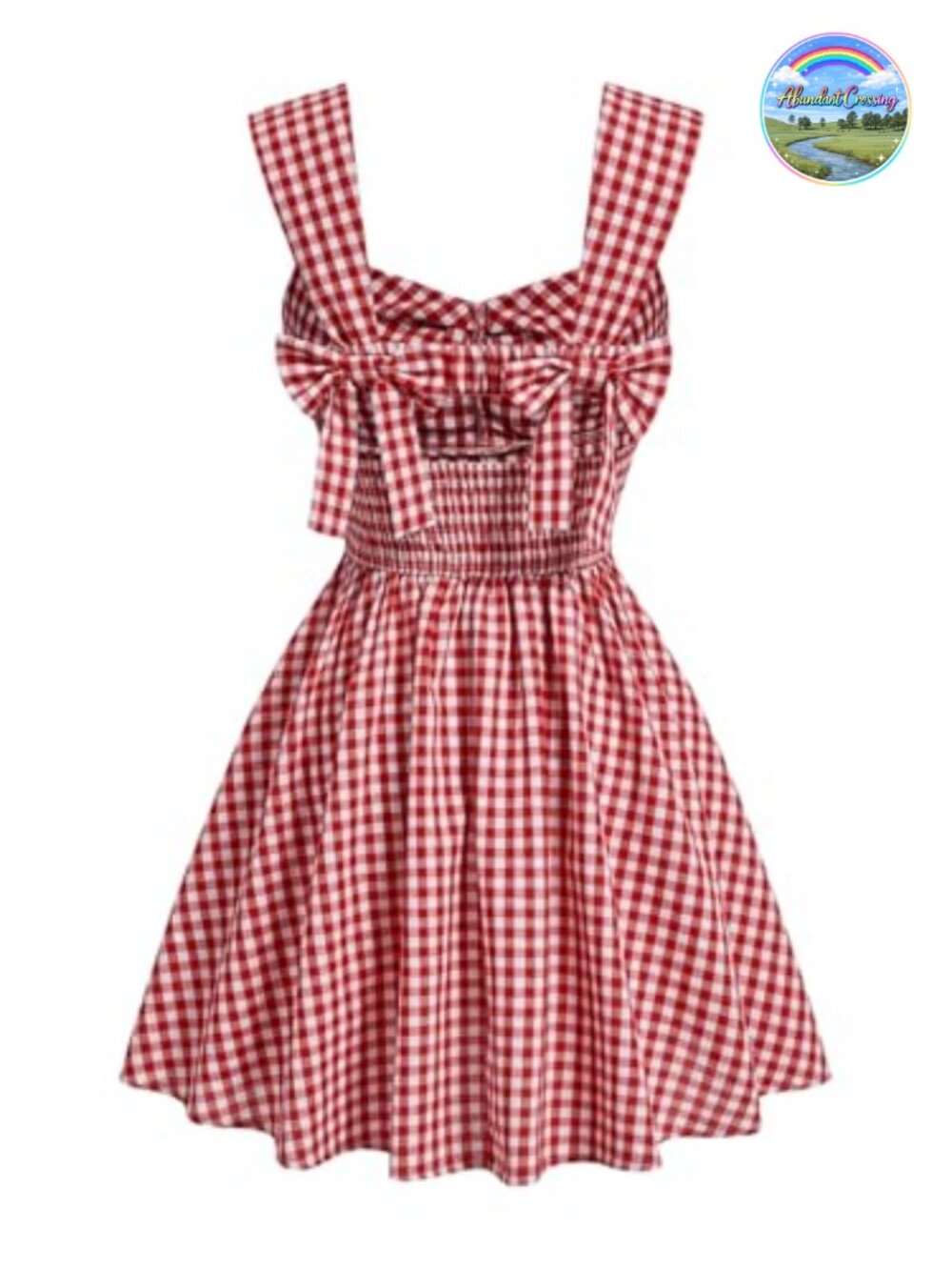 Plaid Ruched Bust Sleeveless Bowknot Pleated Short Dress